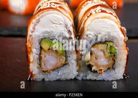 Tradittional Japan Eel roll Stock Photo