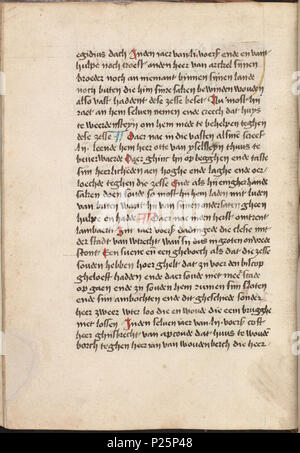 . Kattendijkekroniek - Die historie of die cronicke van Hollant, van Zeelant ende van Vrieslant ende van den stichte van Uutrecht ende van veel landen die men hierna nomen sal - KB KW 1900 A 008, folium 322v . Folium 322v from the Kattendijkekroniek (ca. 1491) from the collection of the National Library of the Netherlands. between 1491 and 1493 163 Kattendijkekroniek (ca. 1491) - KB KW 1900 A 008, folium 322v Stock Photo