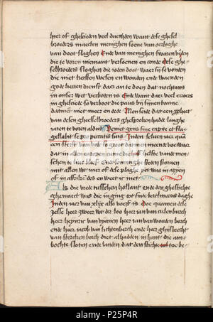 . Kattendijkekroniek - Die historie of die cronicke van Hollant, van Zeelant ende van Vrieslant ende van den stichte van Uutrecht ende van veel landen die men hierna nomen sal - KB KW 1900 A 008, folium 316v . Folium 316v from the Kattendijkekroniek (ca. 1491) from the collection of the National Library of the Netherlands. between 1491 and 1493 163 Kattendijkekroniek (ca. 1491) - KB KW 1900 A 008, folium 316v Stock Photo