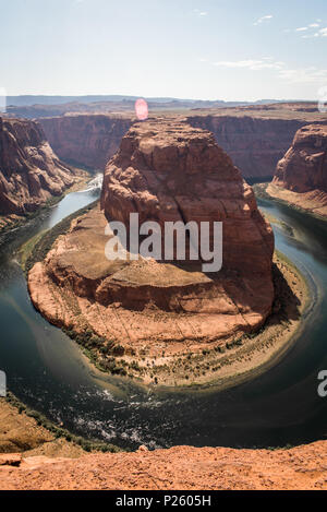 Horseshoe Bend in Page Arizona during summer. Stock Photo