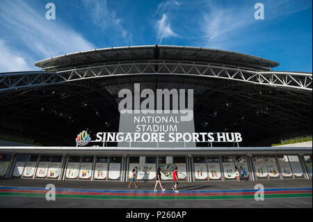 Singapore, Singapore, view of the National Stadium in Singapore Stock Photo