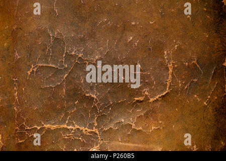 Vintage distressed brown leather texture background Stock Photo