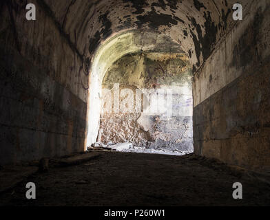 Disused air raid shelter near Stanton Ironworks, Derbyshire, UK Stock Photo