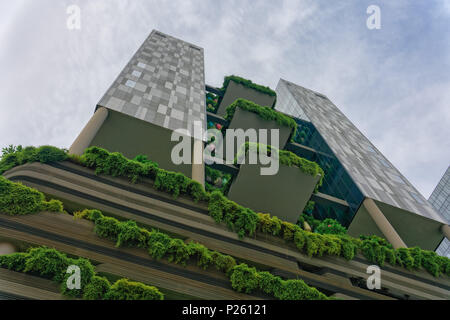 Singapore - June 10, 2018: Hotel Park royal. View of the exterior east side Stock Photo