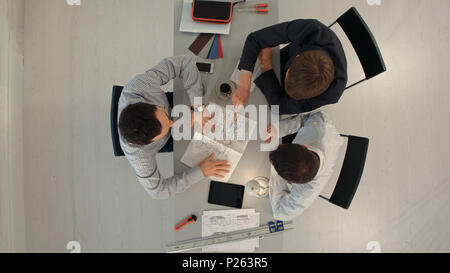 Timelapse Construction, architecture, business, teamwork and people concept. Top view Stock Photo