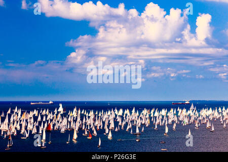 The Barcolana regatta in the gulf of Trieste, Friuli Venezia-Giulia, Italy Stock Photo