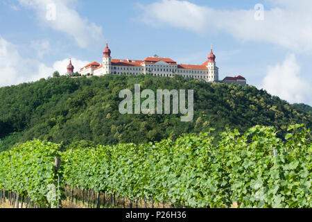 The magnificent Benedictine Göttweig Abbey (Stift Göttweig) near Krems in Lower Austria is a popular tourist destination Stock Photo