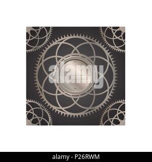 retro background with gears Steampunk. vector illustration Stock Vector