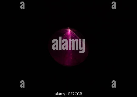 Cat's eye ruby isolated on black macro detail Stock Photo
