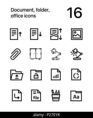 Document, folder, office icons for web and mobile design pack 2 Stock Vector