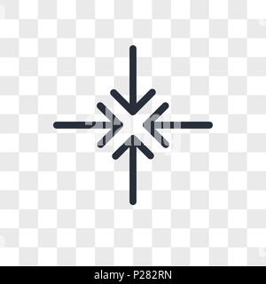 Center align vector icon isolated on transparent background, Center align logo concept Stock Vector