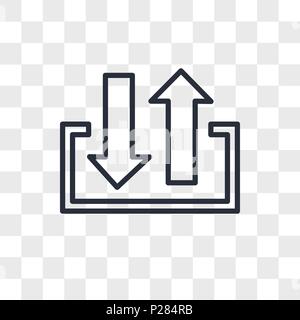 input output vector icon isolated on transparent background, input output logo concept Stock Vector