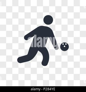Bowling vector icon isolated on transparent background, Bowling logo concept Stock Vector