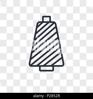 thread vector icon isolated on transparent background, thread logo concept Stock Vector