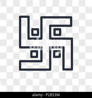 Swastica vector icon isolated on transparent background, Swastica logo concept Stock Vector