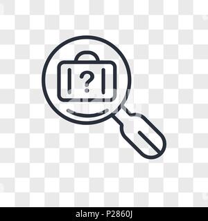 lost and found vector icon isolated on transparent background, lost and found logo concept Stock Vector