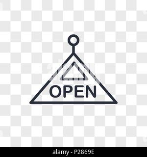Open vector icon isolated on transparent background, Open logo concept Stock Vector