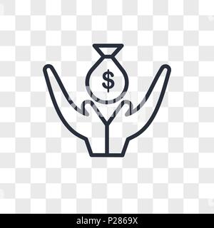 lender vector icon isolated on transparent background, lender logo concept Stock Vector