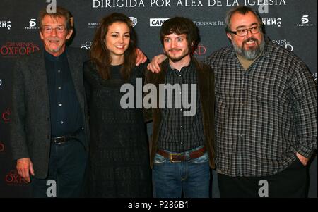 16 / 01 / 2008; Hotel Majestic, Barcelona, Presentación de 'Los crimenes de Oxford' por su director Alex de la Iglesia, los actores Elijah Wood, John Hurt y Leonor Watling. Stock Photo