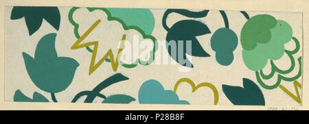 108 Drawing, Textile Design- Blattpflanze (Foliate Plant), 1916–18 (CH 18629663) Stock Photo