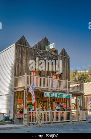 Historic buildings on Main Street in Mitchell, Oregon, USA Stock Photo