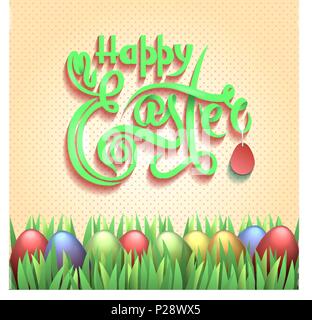 Easter card. Holiday lettering Stock Vector