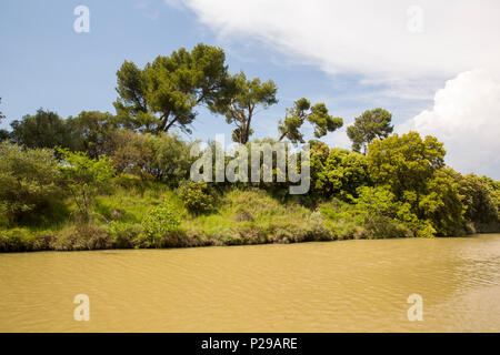 The Canal du Midi in Roubia, Languedoc, France. Stock Photo