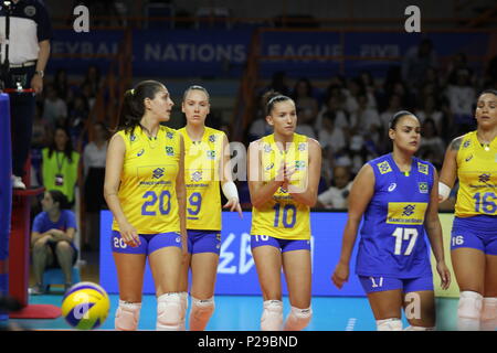 Rio De Janeiro, Brazil. 18th Aug, 2018. Tandara player in the game between  Brazil and the USA. Friendly game of the Brazilian Women's Vollllball  Team, at the Maracanãzinho Gymnasium, Rio de Janeiro