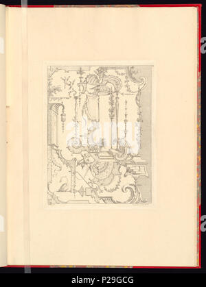 268 Print, Nouveau livre de principes d'ornements particulièrement pour trouver un nombre infini de formes qui dependent, d'après les dessins de Gillot. Peintre du Roy, gravé par Huquier; pl. 10 (CH 18272711)