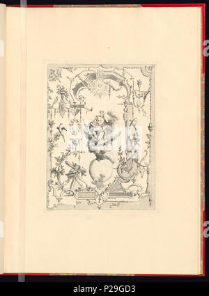 268 Print, Nouveau livre de principes d'ornements particulièrement pour trouver un nombre infini de formes qui dependent, d'après les dessins de Gillot. Peintre du Roy, gravé par Huquier; pl. 11 (CH 18272717)