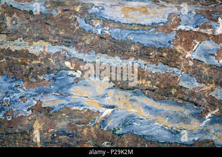 Colorful layered marble texture with different veins, may be used as background Stock Photo