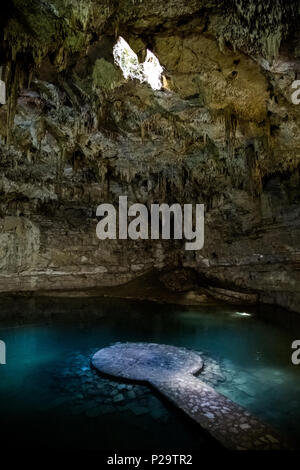 Cenote Suytun near Chichen Itza in Yucatan Peninsula. Stock Photo