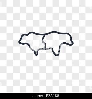 bull bear vector icon isolated on transparent background, bull bear logo concept Stock Vector