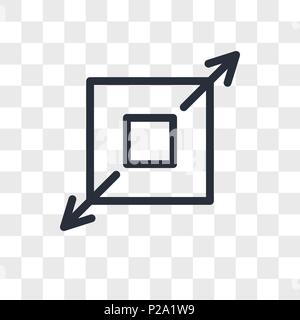 Expand vector icon isolated on transparent background, Expand logo concept Stock Vector