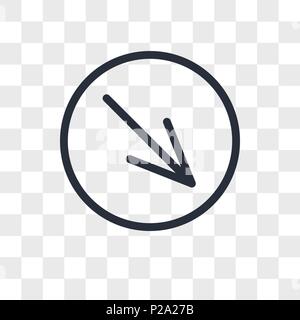 Diagonal vector icon isolated on transparent background, Diagonal logo concept Stock Vector