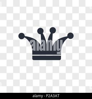 Joker vector icon isolated on transparent background, Joker logo concept Stock Vector