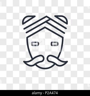 Hindu vector icon isolated on transparent background, Hindu logo concept Stock Vector
