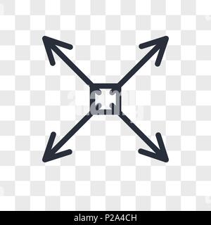 Expand vector icon isolated on transparent background, Expand logo concept Stock Vector
