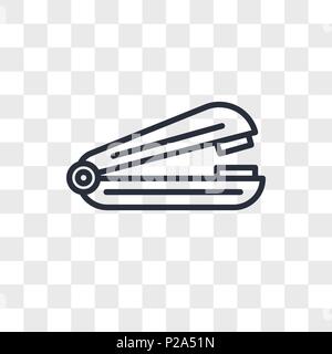 Stapler vector icon isolated on transparent background, Stapler logo concept Stock Vector