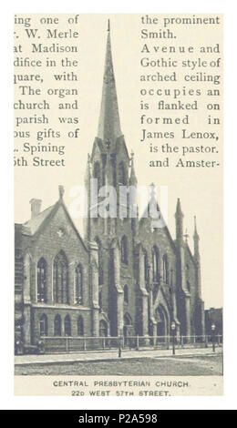 (King1893NYC) pg376 CENTRAL PRESBYTERIAN CHURCH 22D WEST 57TH STREET. Stock Photo