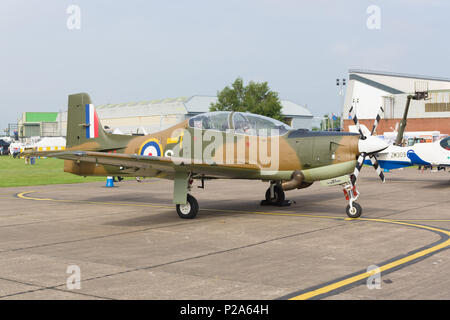 Short Tucano T1 a licence-built version of the Brazilian Embraer EMB-312 it is used as a basic training aircraft by the RAF Stock Photo