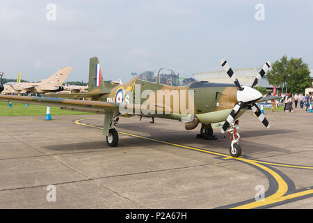 Short Tucano T1 a licence-built version of the Brazilian Embraer EMB-312 it is used as a basic training aircraft by the RAF Stock Photo