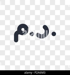 Morocco currency vector icon isolated on transparent background, Morocco currency logo concept Stock Vector