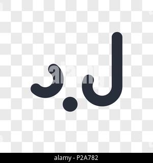 Libya currency vector icon isolated on transparent background, Libya currency logo concept Stock Vector