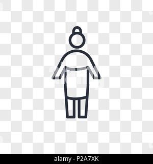 Human with towel vector icon isolated on transparent background, Human with towel logo concept Stock Vector