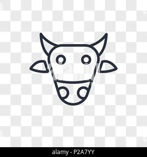 Sac cow vector icon isolated on transparent background, Sac cow logo concept Stock Vector