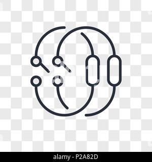 Carabiner vector icon isolated on transparent background, Carabiner logo concept Stock Vector