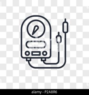 Voltmeter vector icon isolated on transparent background, Voltmeter logo concept Stock Vector