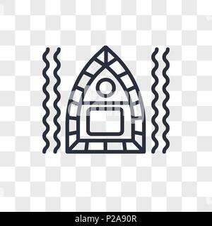 Raft vector icon isolated on transparent background, Raft logo concept Stock Vector