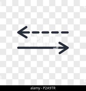 Horizontal arrows vector icon isolated on transparent background, Horizontal arrows logo concept Stock Vector